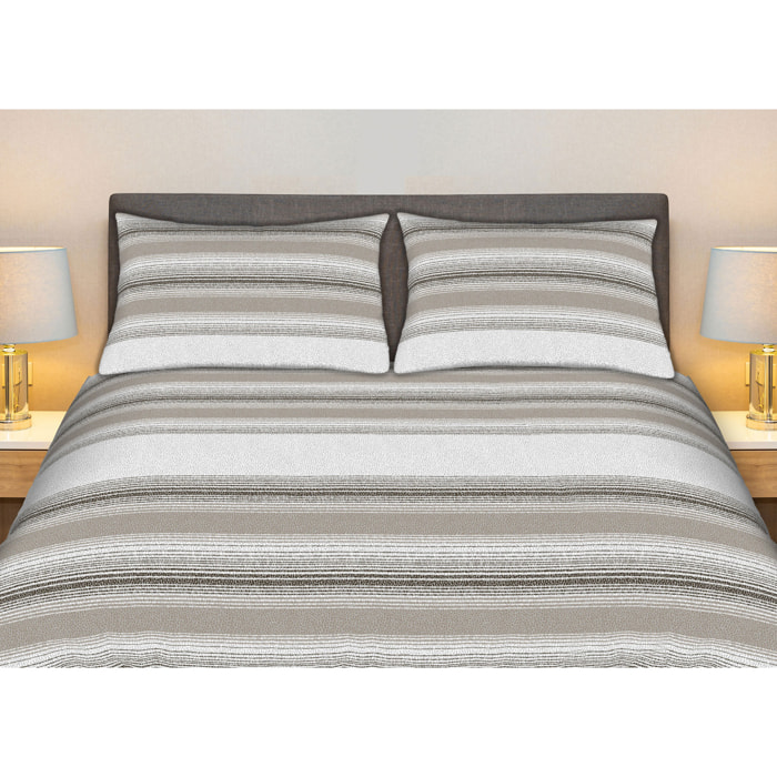 Completo Lenzuola 100% Cotone Effetto Seta Creo Beige CN