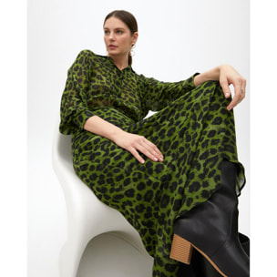 Abito Camicia Stampato Fluido