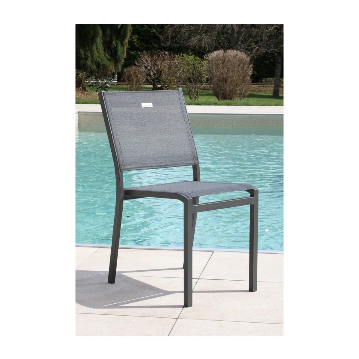 Ensemble table et chaises de jardin  - Gris Anthracite - CADAQUES