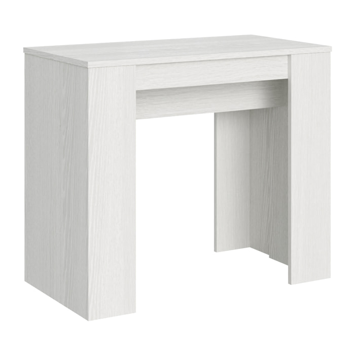 Console extensible 90x48/308 cm Basic Frêne Blanc