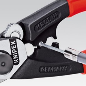 Pince coupe-câble KNIPEX avec 2 profils de sertissage - 190mm de longueur - 5mm de coupe - 95 61 190