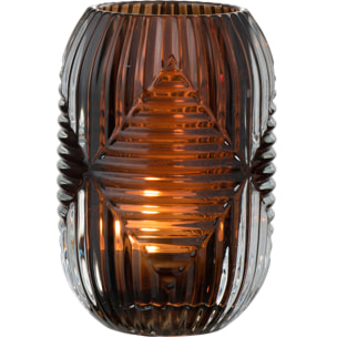 J-Line photophore Haut Lignes - verre - brun