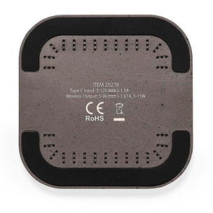 Caricabatterie wireless Nature Coffee fibra/cotone 15W