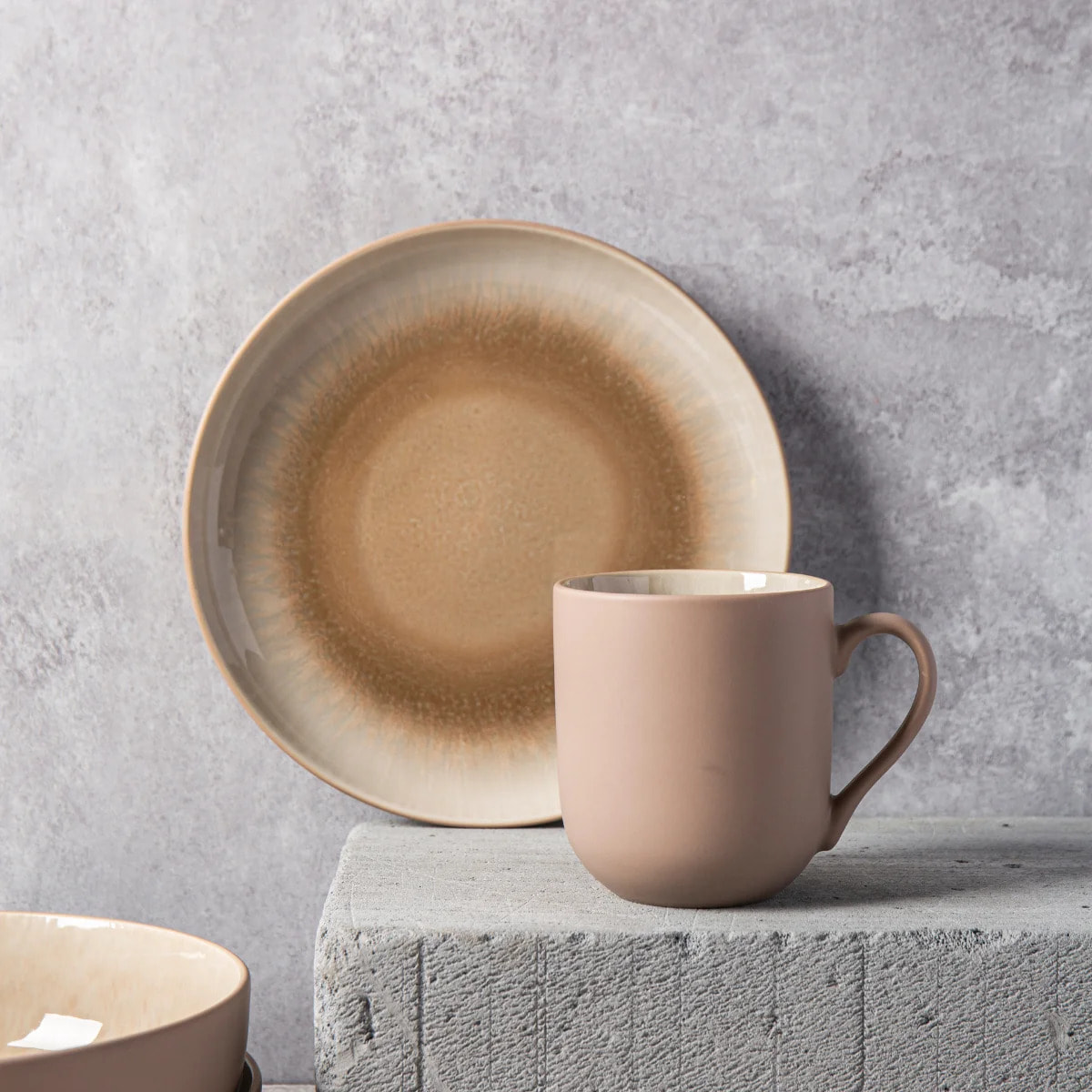 Lot de 2 mugs en grès