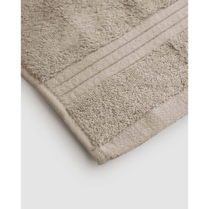 Toalla de baño 700gr/m² cenefa rayas gris claro