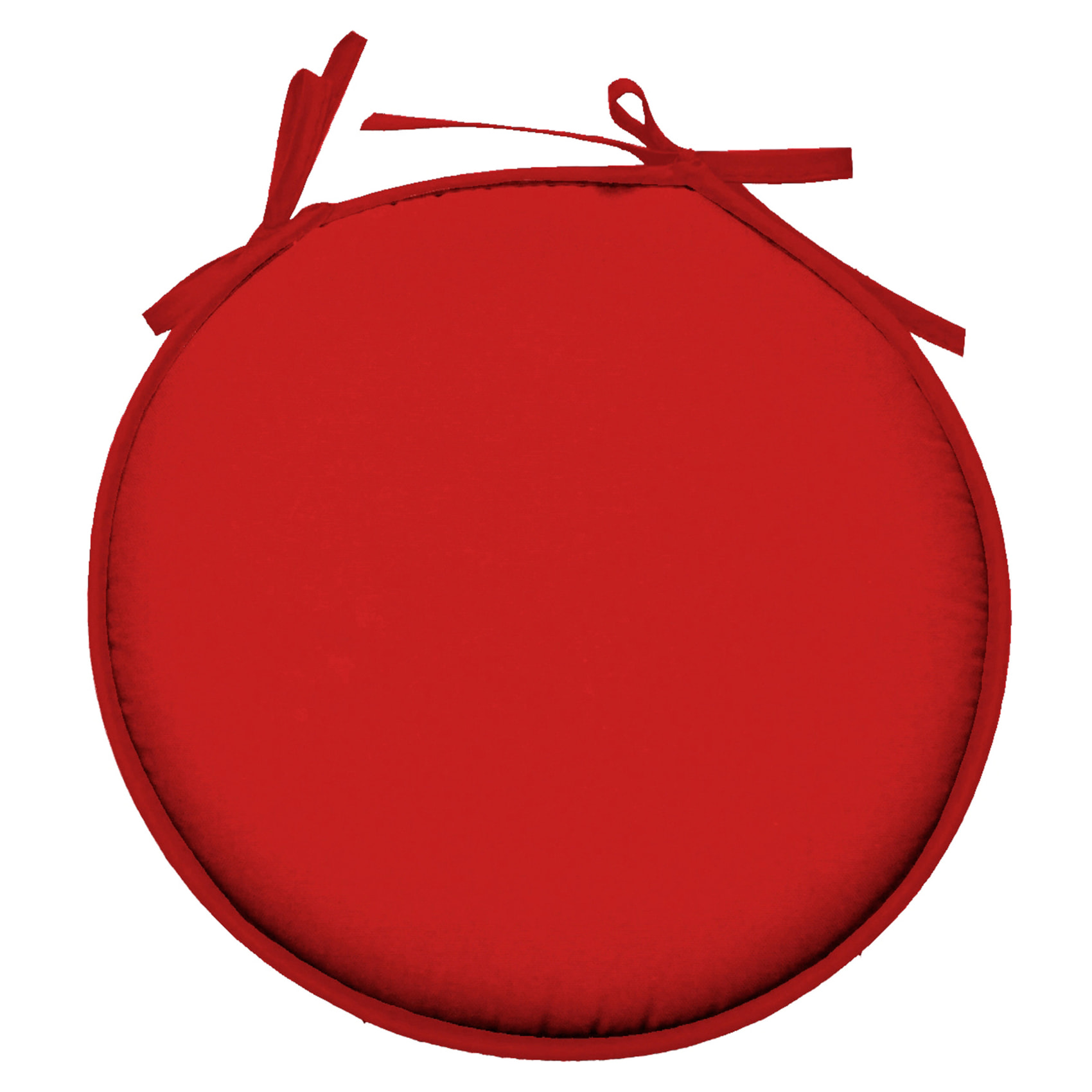 Galette de chaise ronde unie aux multiples couleurs - Rouge