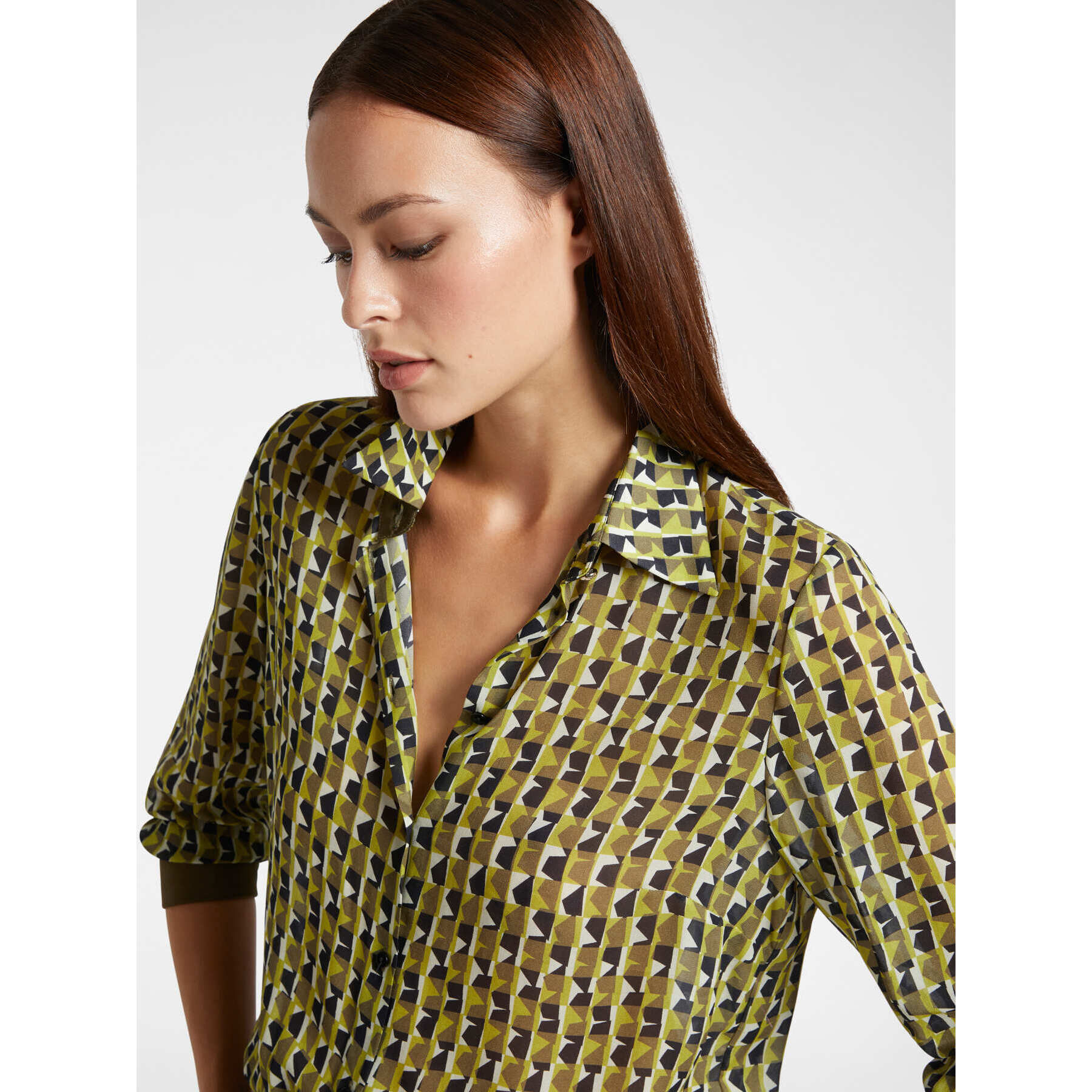 Elena Mirò - Camisa con estampado óptico - Verde