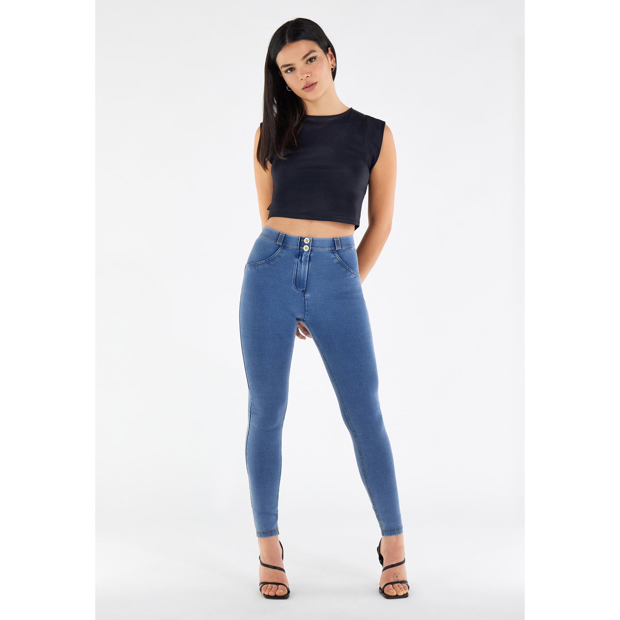 Jeggings push up WR.UP® curvy gamba superskinny jersey-denim