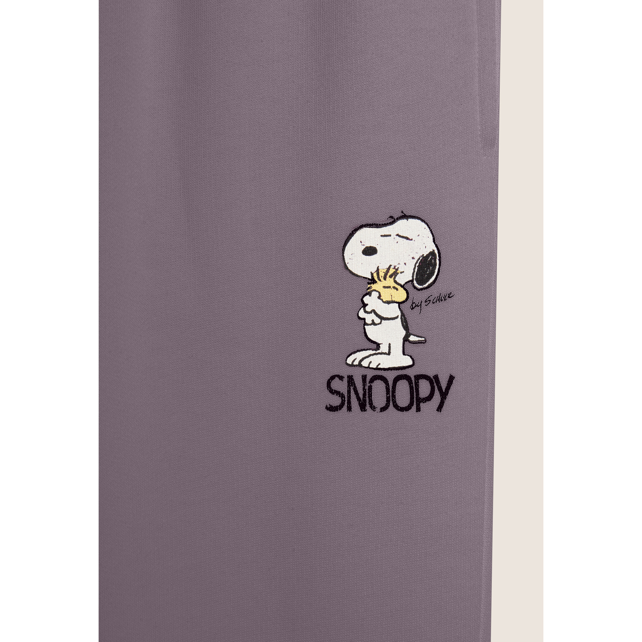 Pantalone jogger donna in felpa con piccola stampa Snoopy