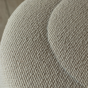 Salon de jardin beige 8 places tissu et structure aluminium BELLAGIO