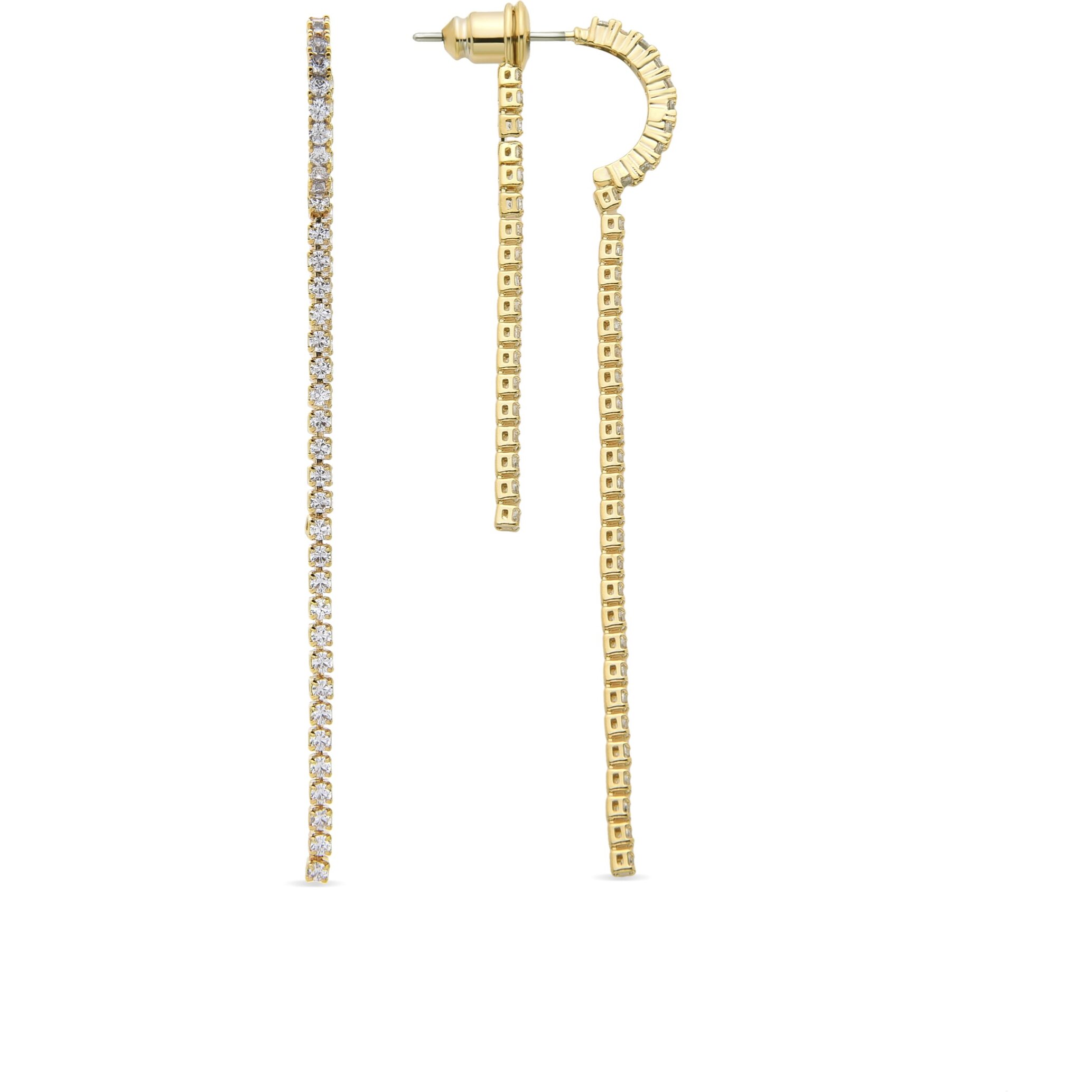 Pendientes de Circonita Brillante acabados en oro amarillo de 18K