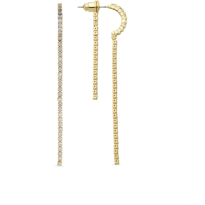 Pendientes de Circonita Brillante acabados en oro amarillo de 18K