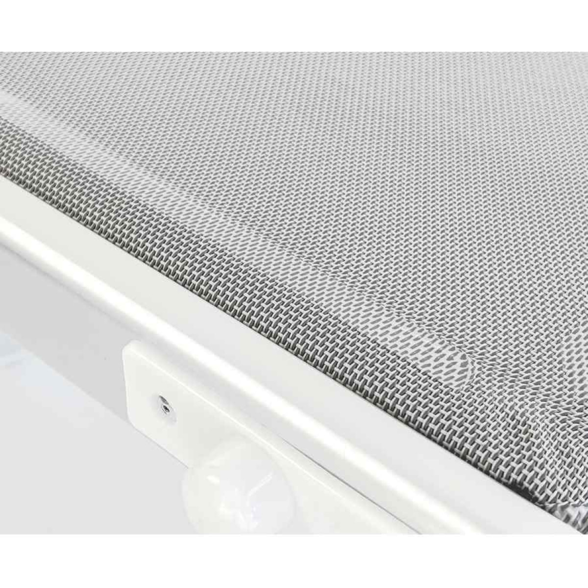 Lettino prendisole in alluminio e tela grigia Bagnino