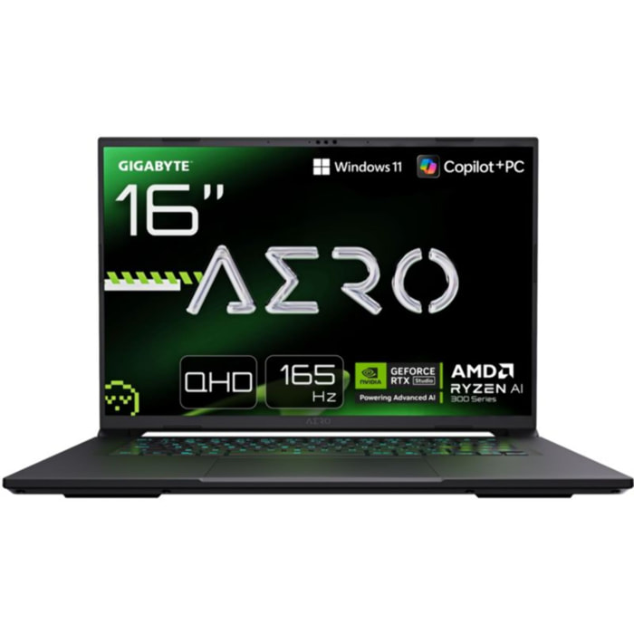PC Gamer GIGABYTE AERO X16 16" WQXGA 165Hz AMD Ryzen AI 7 350 Nvidia GeForce RTX 5070 16 Go RAM DDR5 SSD 1 To