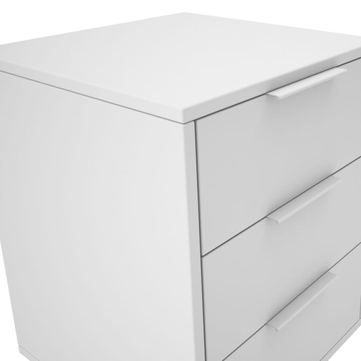 Mesita de noche Numa 3 cajones Blanco - Oak Soft