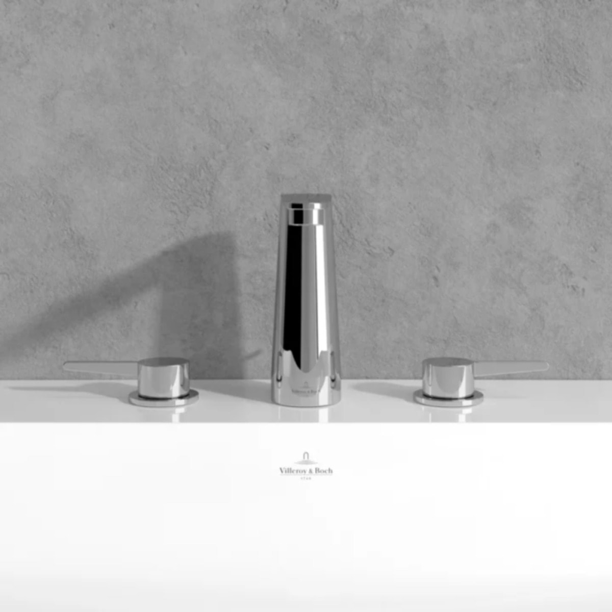 Mitigeur lavabo 3 trous Conum sans tirette Noir mat