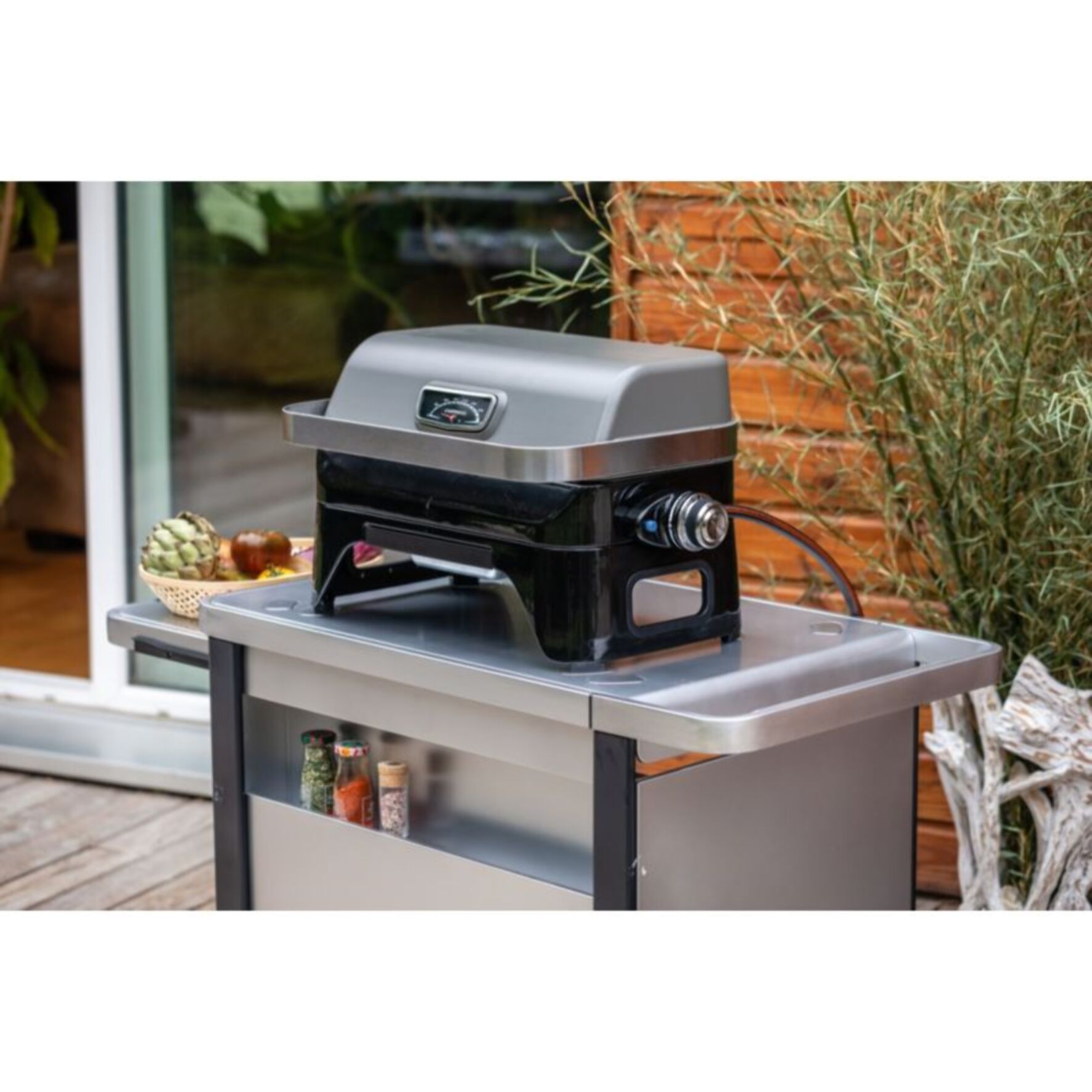 Barbecue gaz CAMPINGAZ ATTITUDE 2GO inox à poser, 48x26 cm