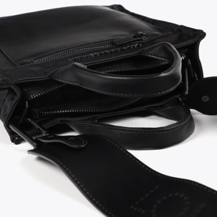 Tracolla in nylon con effetto pelle