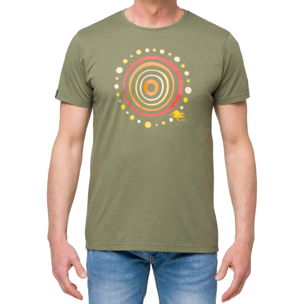 Camiseta de algodón 150 gr Hot Buttered Aboriginal verde militar