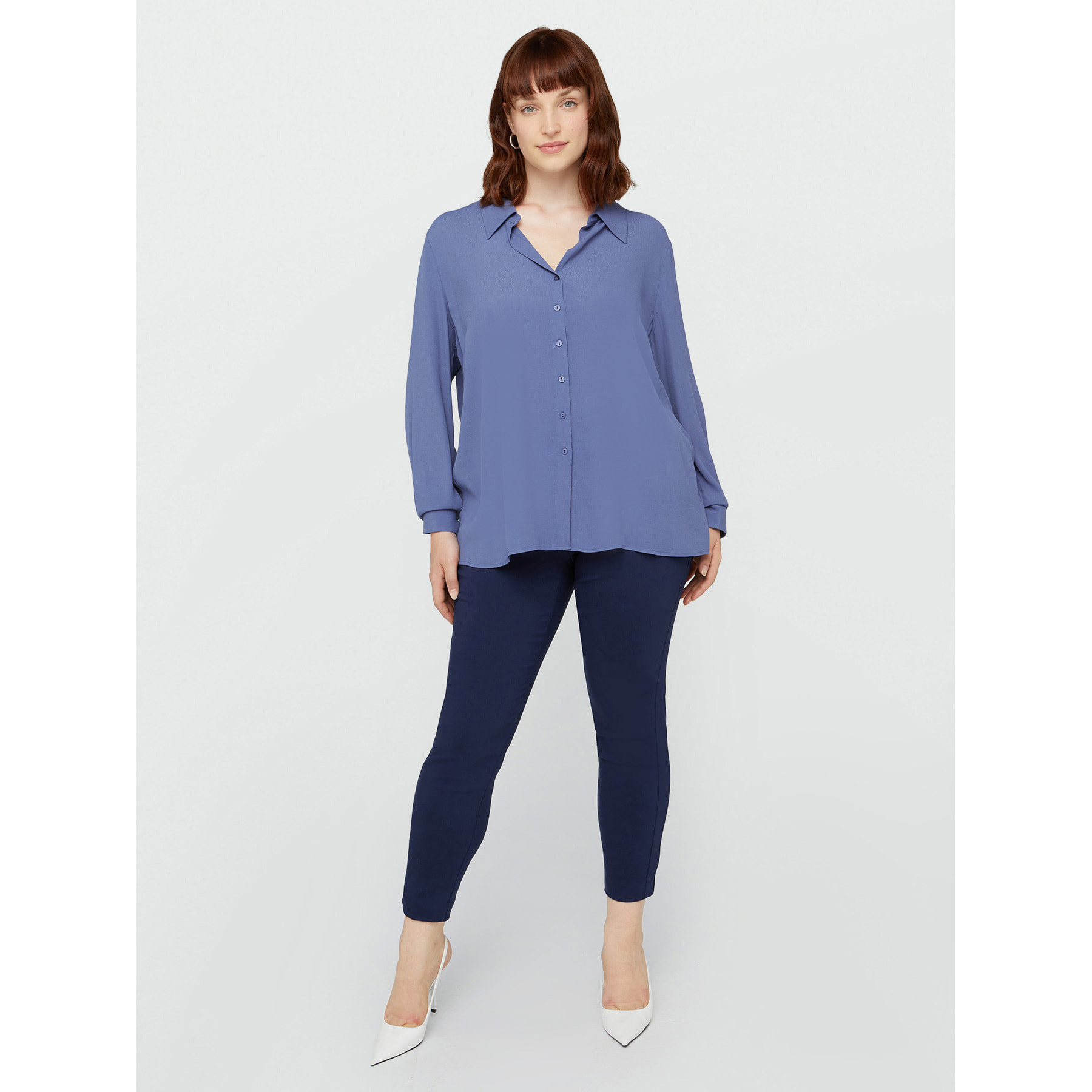 Fiorella Rubino - Camisa de viscosa ECOVERO™ - Azul