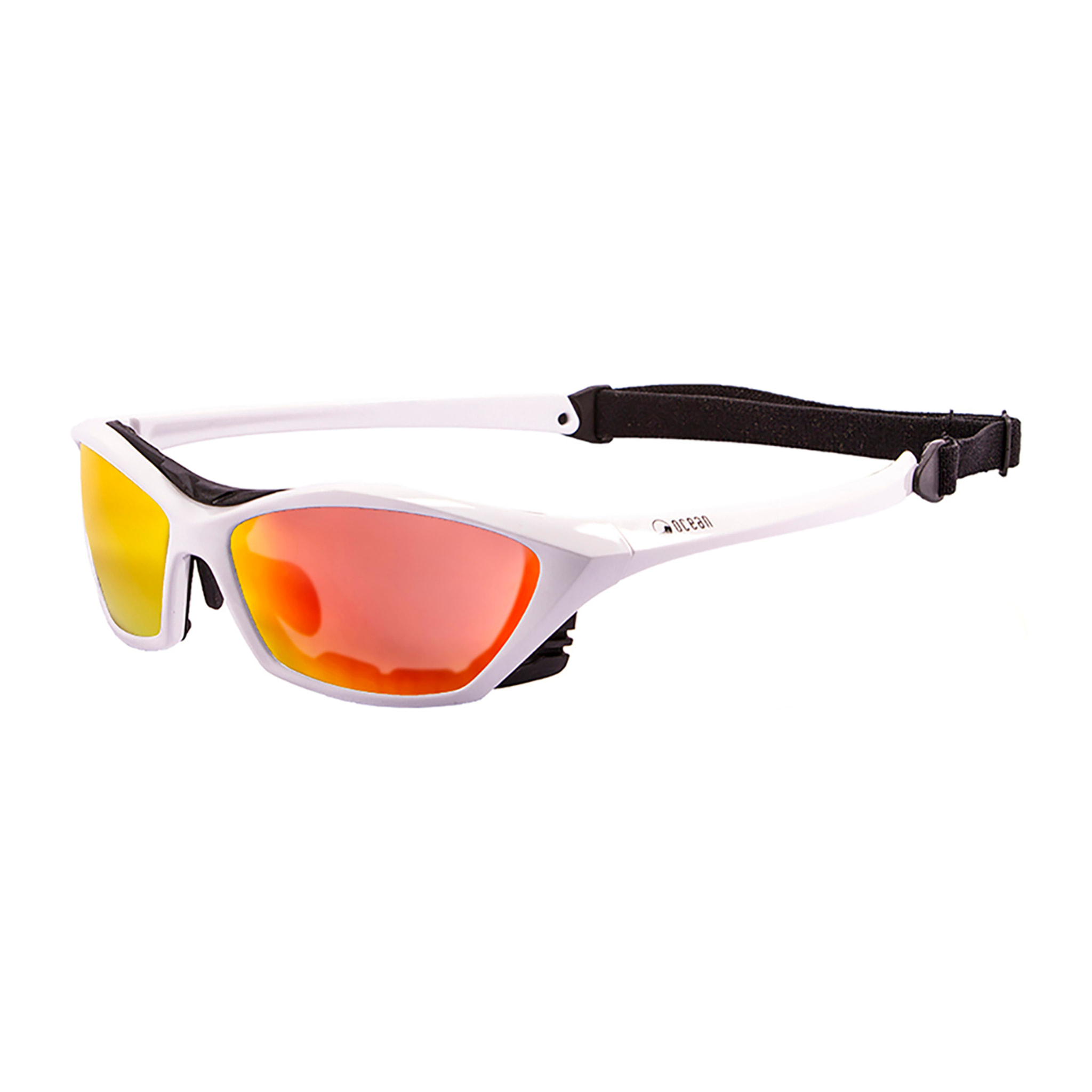 Gafas de deportes acuáticos OCEAN LAKE GARDA - Blanco brillante / Revo roja
