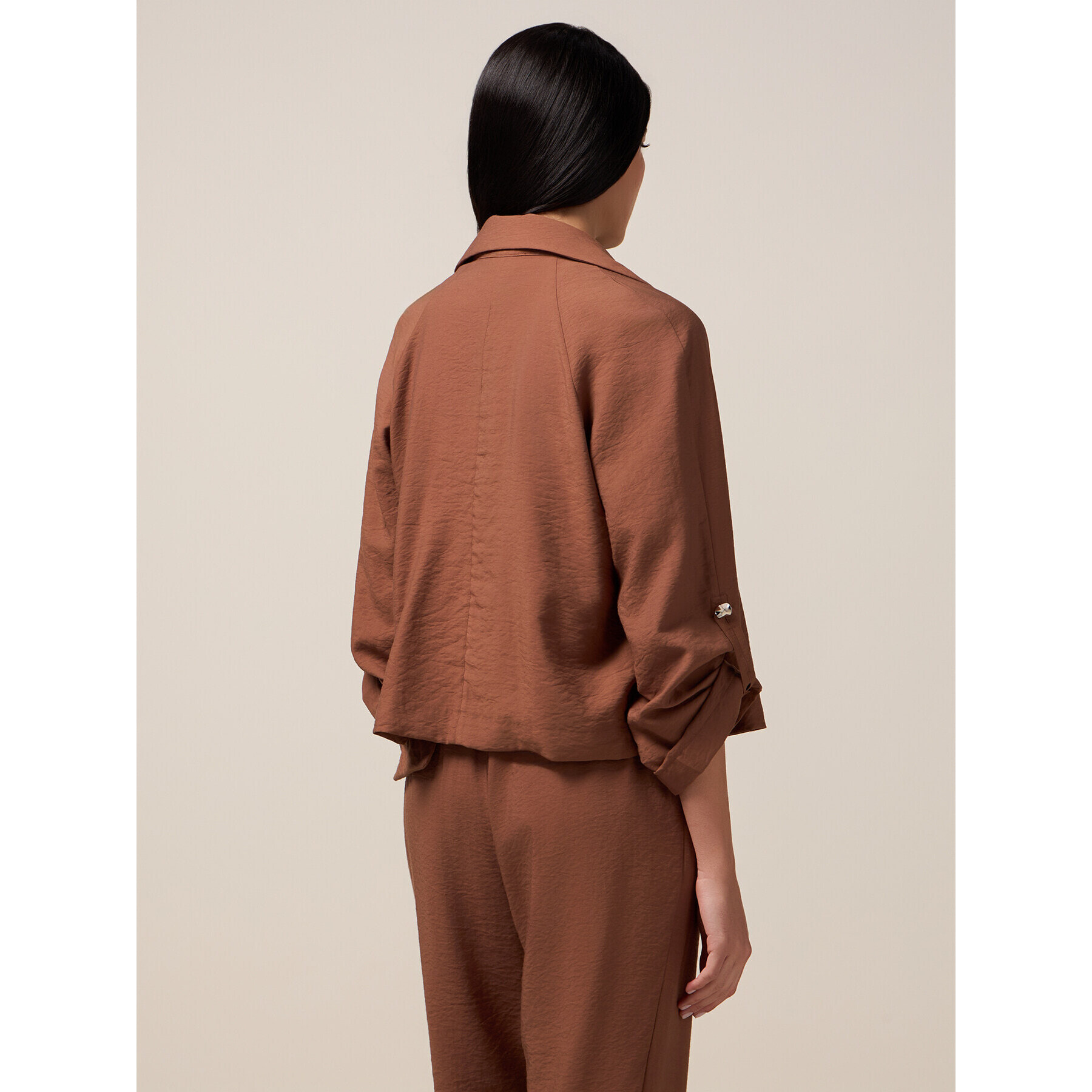 Oltre - Giacca fluida destrutturata - Marrone