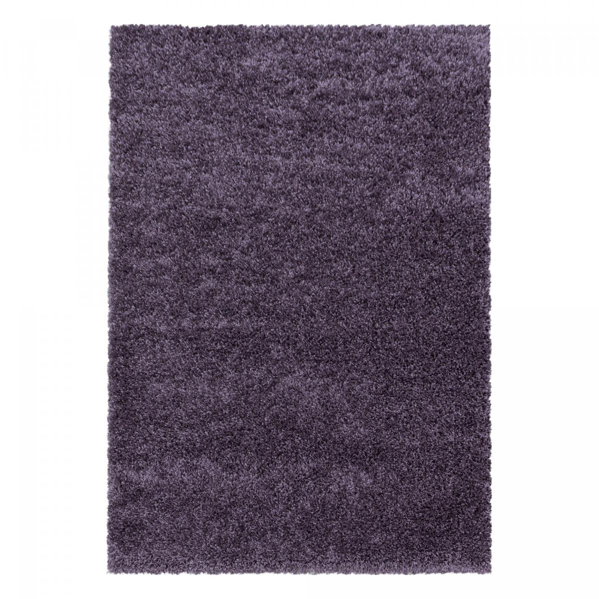 Tapis poils longs shaggy tissé motif uni RIBI