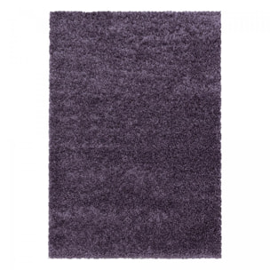 Tapis poils longs shaggy tissé motif uni RIBI