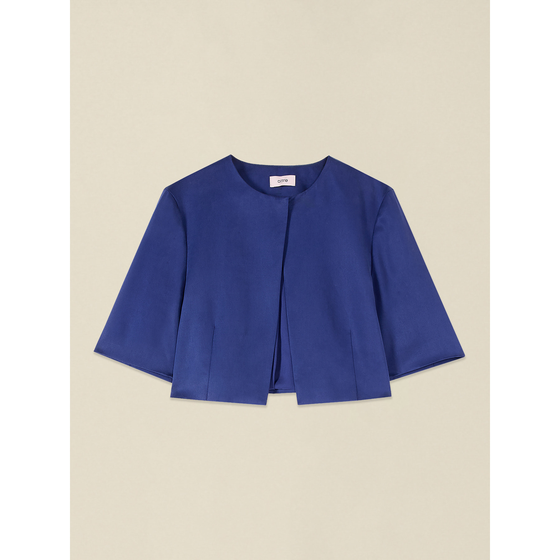 Oltre - Chaqueta corta de lyocell - Azul