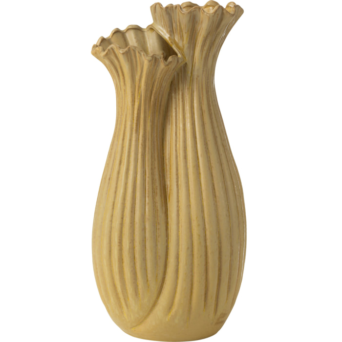 J-Line vase Botanica Duo - céramique - beige - 53.5 cm de hauteur