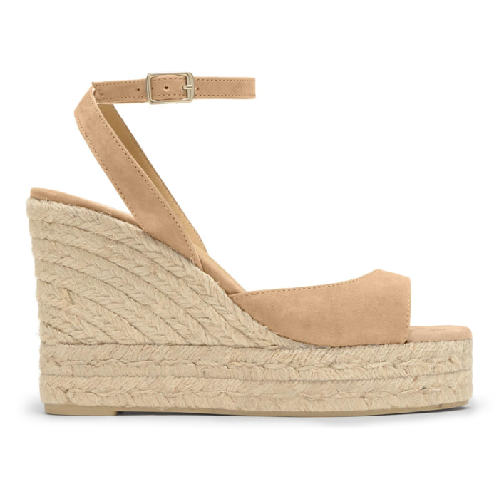 Sandalia Blair cuña de yute con doble plataforma