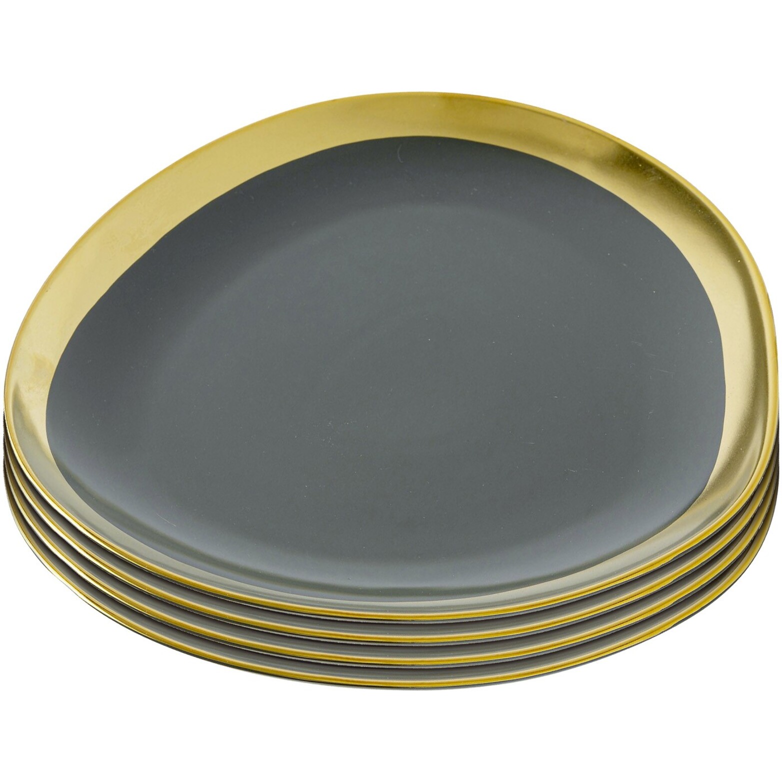 Assiettes Vibrations 21cm vertes set de 4 Kare Design