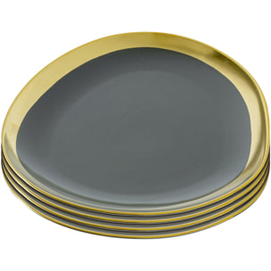 Assiettes Vibrations 21cm vertes set de 4 Kare Design