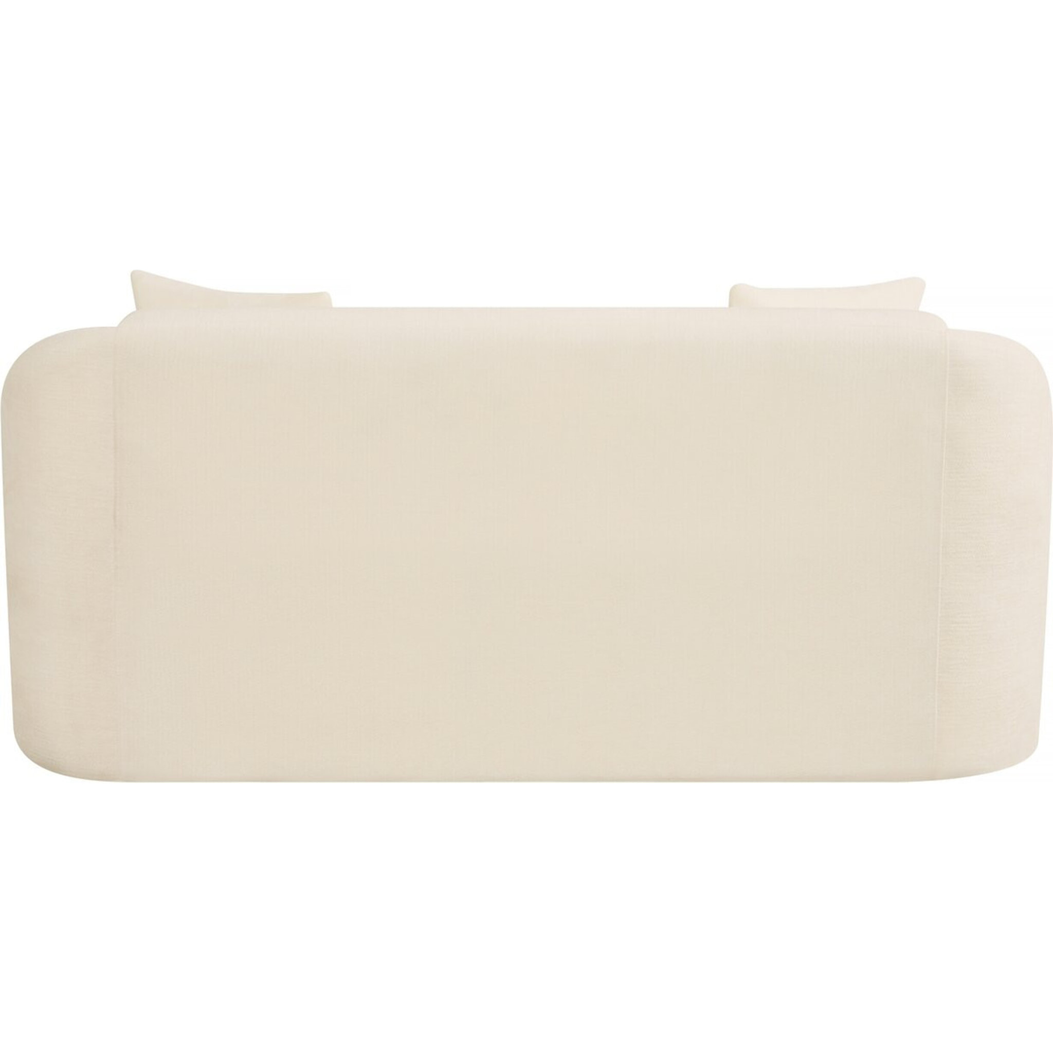 Canapé droit fixe en tissu "Ondine" - 2 places - Beige