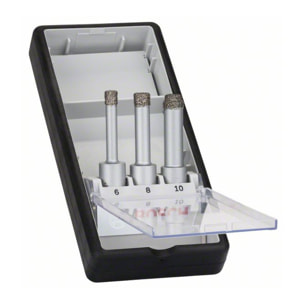 Forets diamantés à sec BOSCH Robust Line Easy Dry Best for Ceramic - Set de 3 pièces - 2608587145