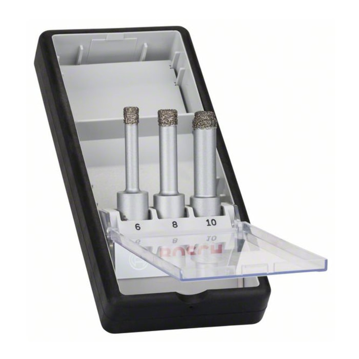 Forets diamantés à sec BOSCH Robust Line Easy Dry Best for Ceramic - Set de 3 pièces - 2608587145