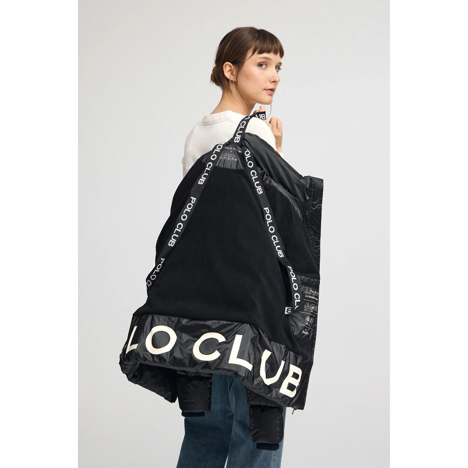 Giubbotto Silvon nero con logo Polo Club