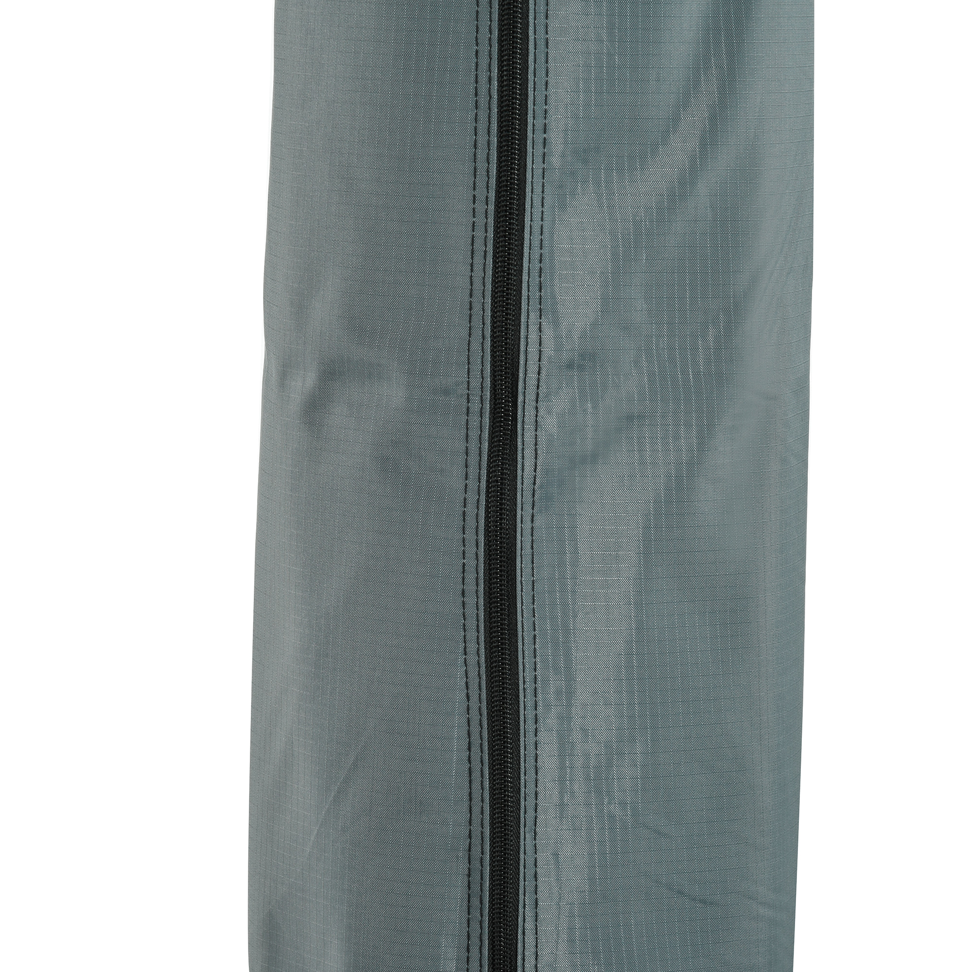 Housse de protection imperméable pour parasol droit avec fermeture éclair et cordon de serrage gris