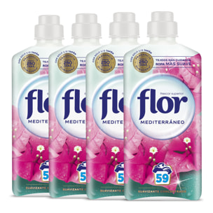 Flor Oceánico Suavizante Concentrado para la ropa 236 lavados (4botellas x 59 dosis)