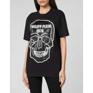 PHILIPP PLEIN T-shirt Round Neck SS Crystal Skull