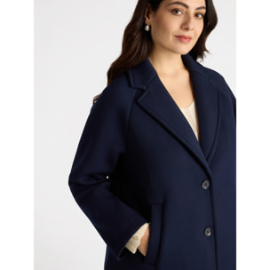 Fiorella Rubino - Cappotto in scuba - Blu