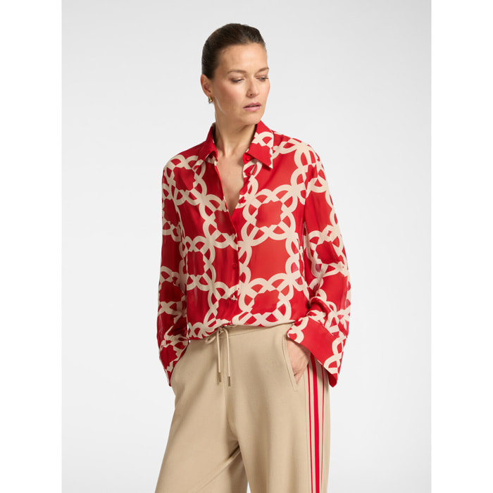 Elena Mirò - Camicia stampata - Rosso