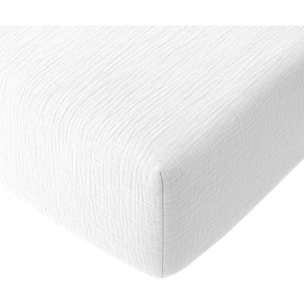Housse de couette gaze de coton lavé blanc pur