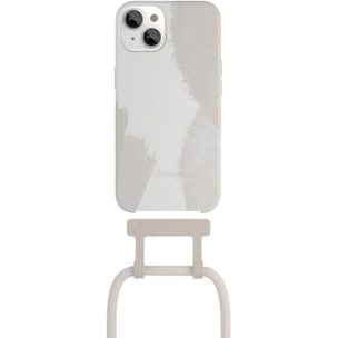 Coque avec cordon WOODCESSORIES iPhone 13 mini Tour de cou blanc