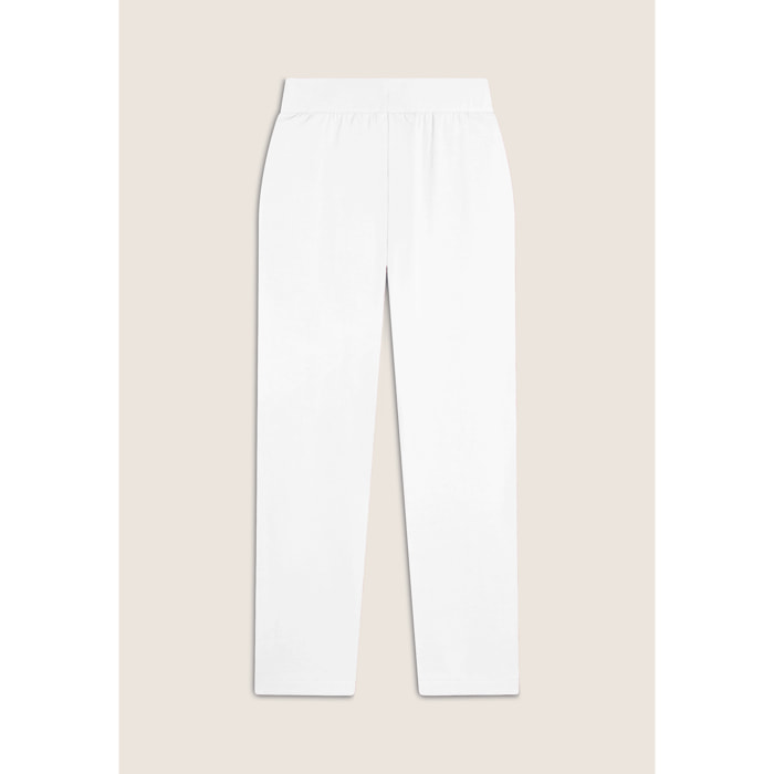 Pantaloni regular fit con fondo dritto con piccoli spacchi