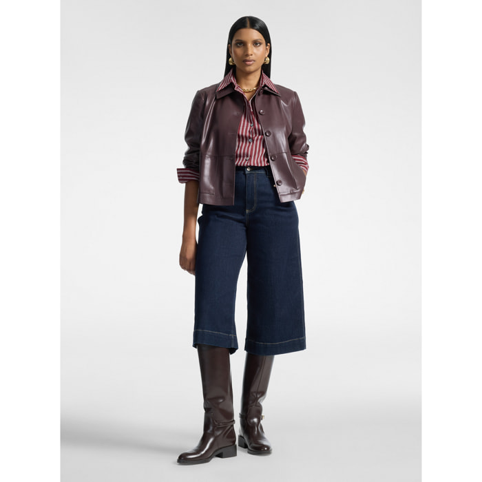 Elena Mirò - Jeans wide leg "Gea" en denim - Azul