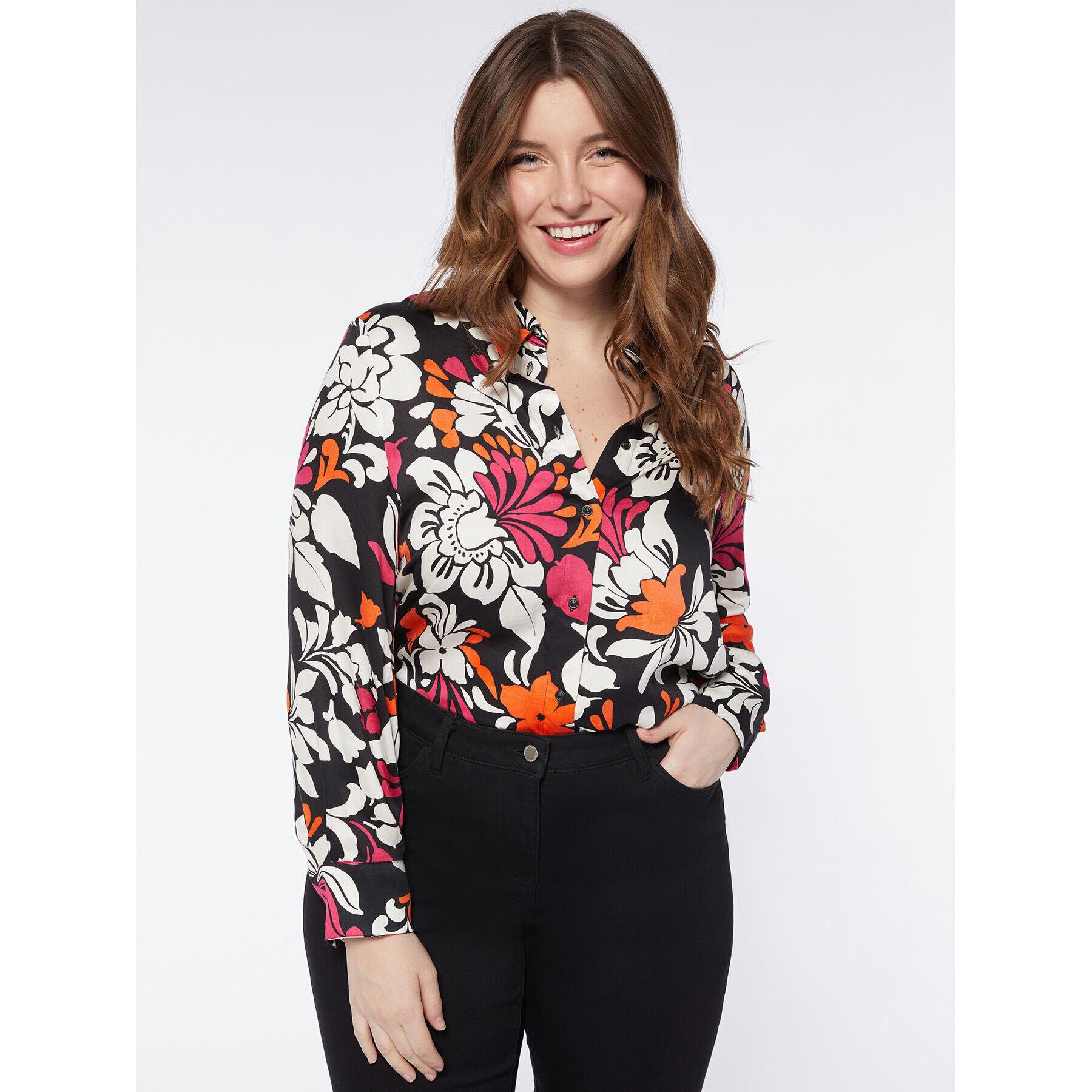 Fiorella Rubino - Camisa floral de viscosa - Negro