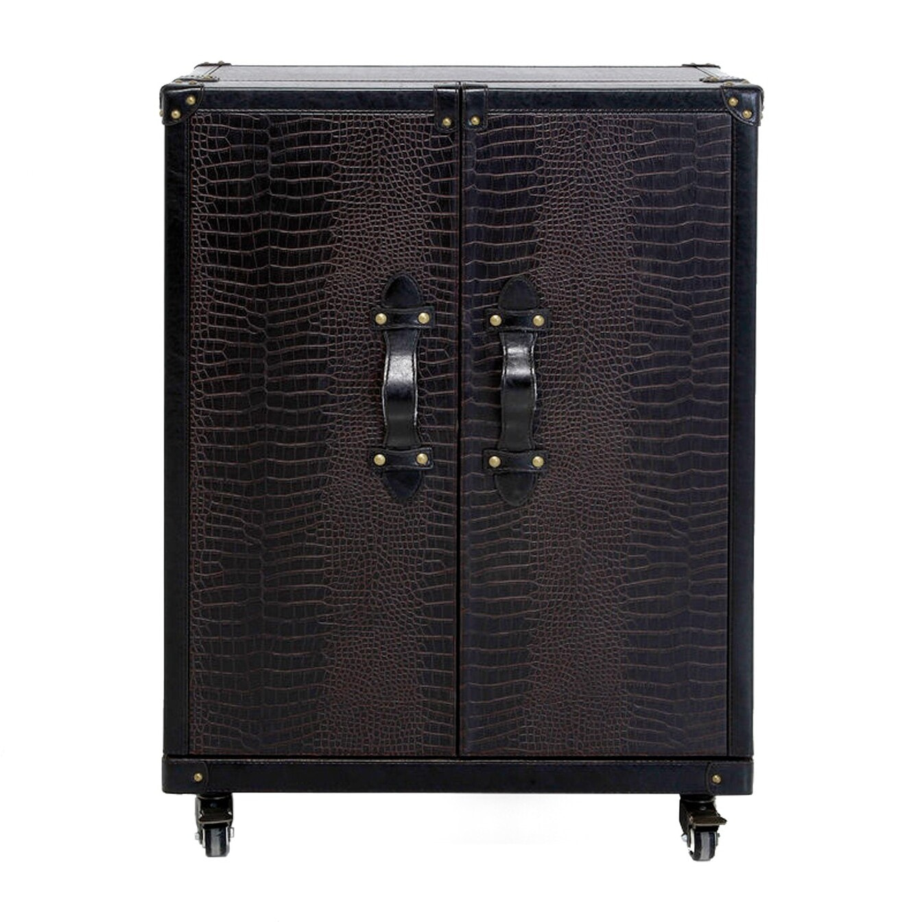Bar-coffre Globetrotter croco 66cm Kare Design