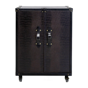 Bar-coffre Globetrotter croco 66cm Kare Design