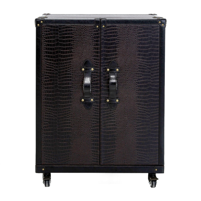 Bar-coffre Globetrotter croco 66cm Kare Design